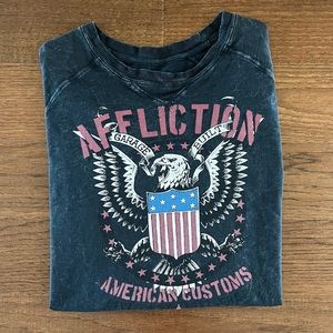 Men’s Affliction Long Sleeve Distressed Sweatshirt - XXL